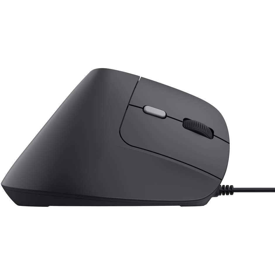 Trust Bayo II Mouse Ergonomico Verticale Cablato USB 2400 DPI Silenzioso Nero