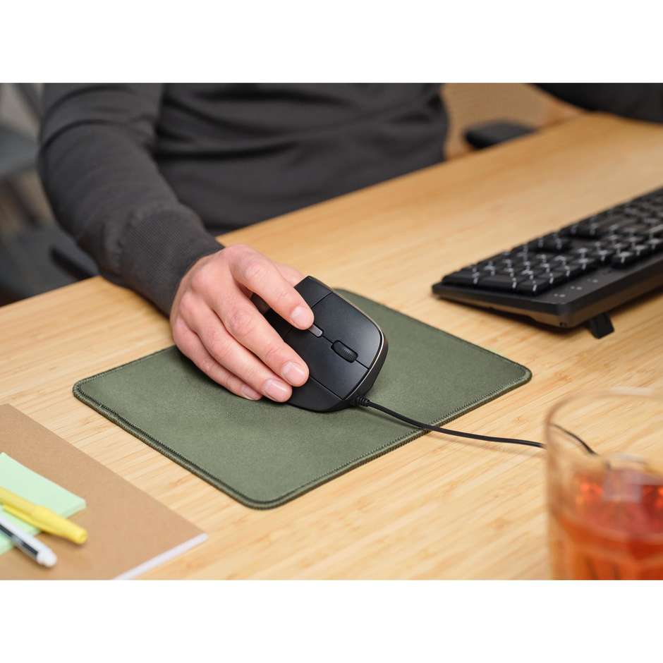 Trust Bayo II Mouse Ergonomico Verticale Cablato USB ad Angolazione Naturale a 57 Gradi Sensore fino a 2400 DPI - Nero (25144)