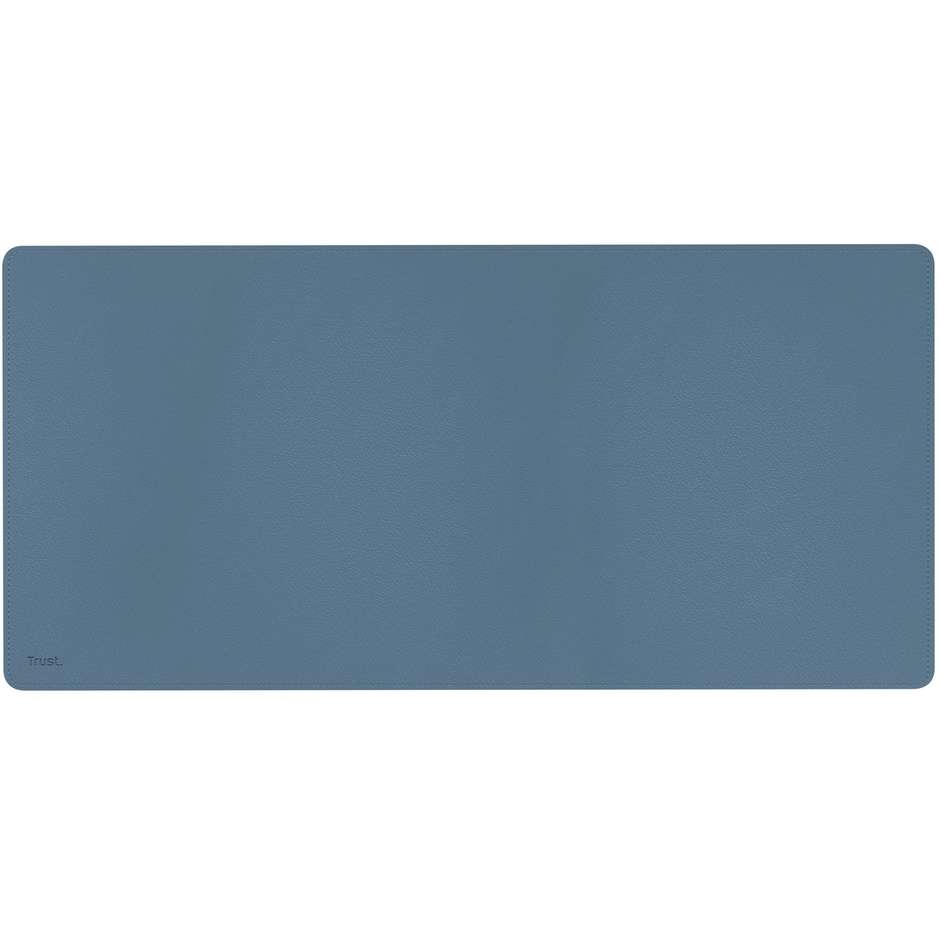 Trust Benya Tappetino Desk Sottomano Scrivania XXL in Pelle Sintetica Impermeabile Blu