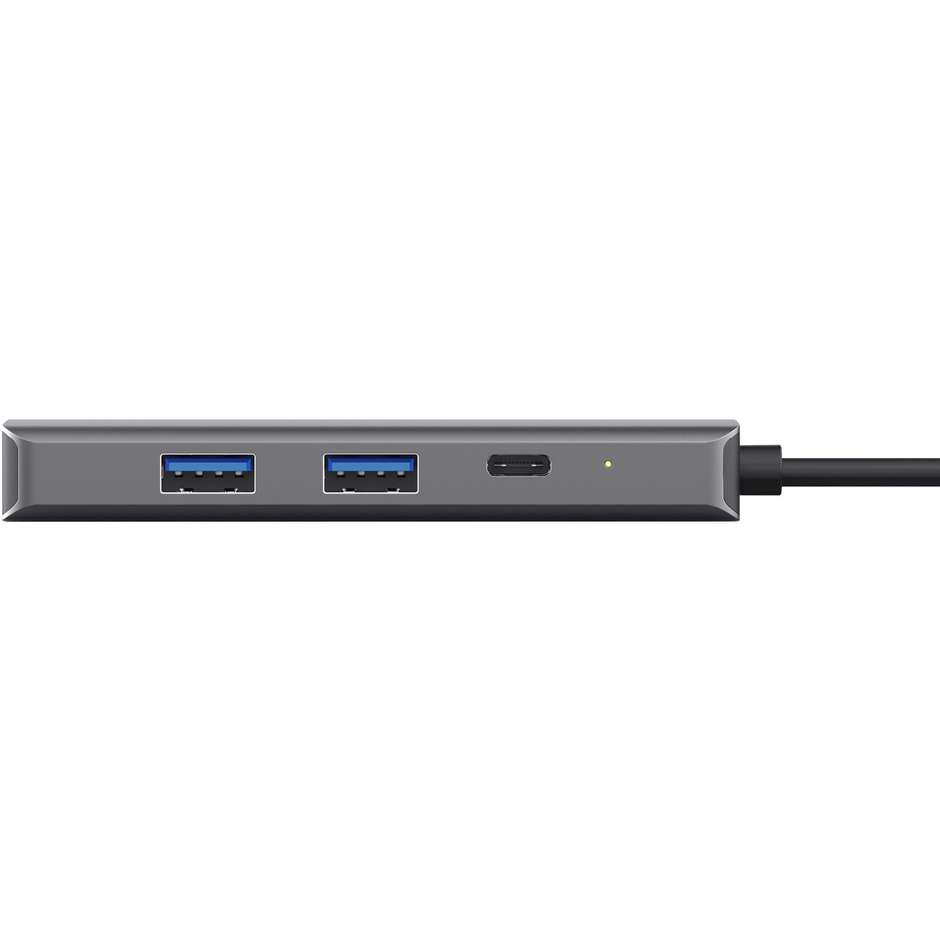 Trust Dalyx (24968) Adattatore di Rete da USB-C a Porta Gigabit Ethernet RJ45 1000 Mbps Alluminio Argento