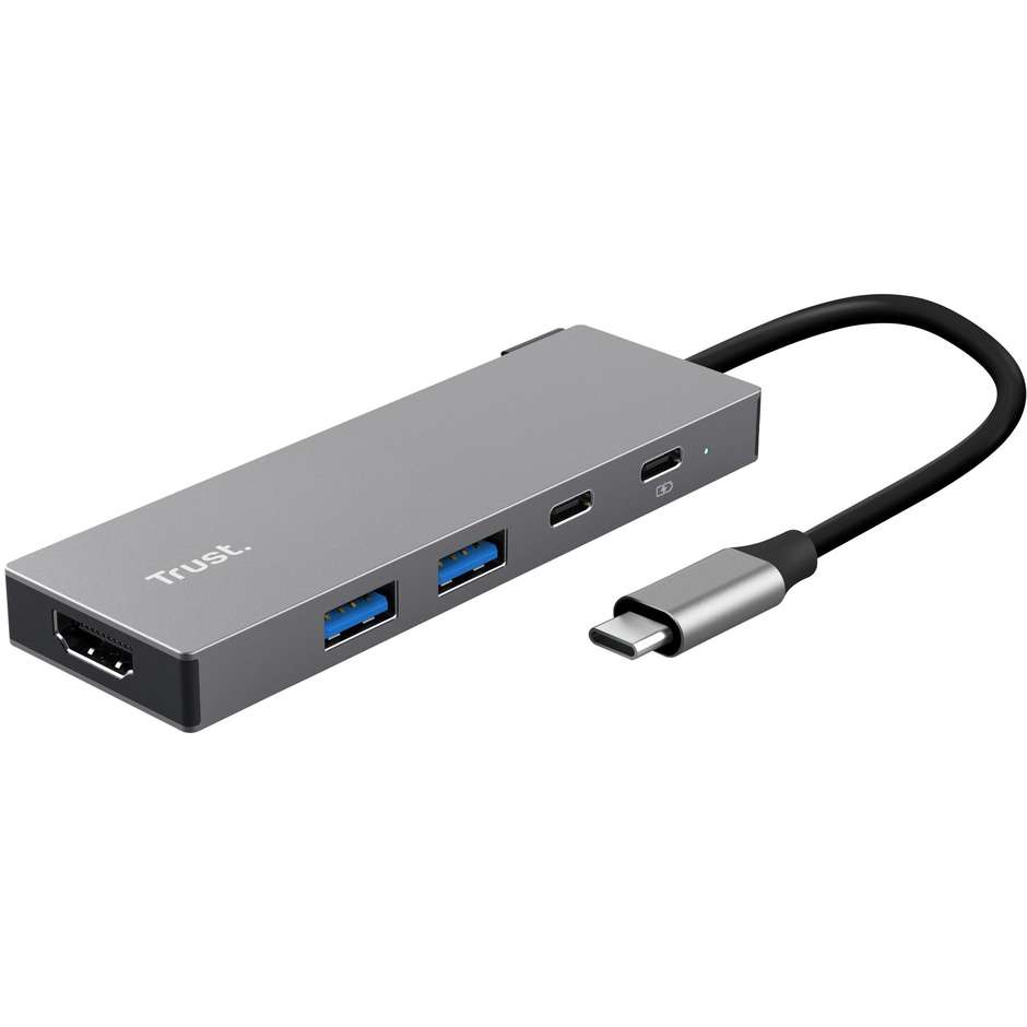 Trust Dalyx 26062 Hub USB-C 5 Porte con HDMI e USB 3.2 Grigio