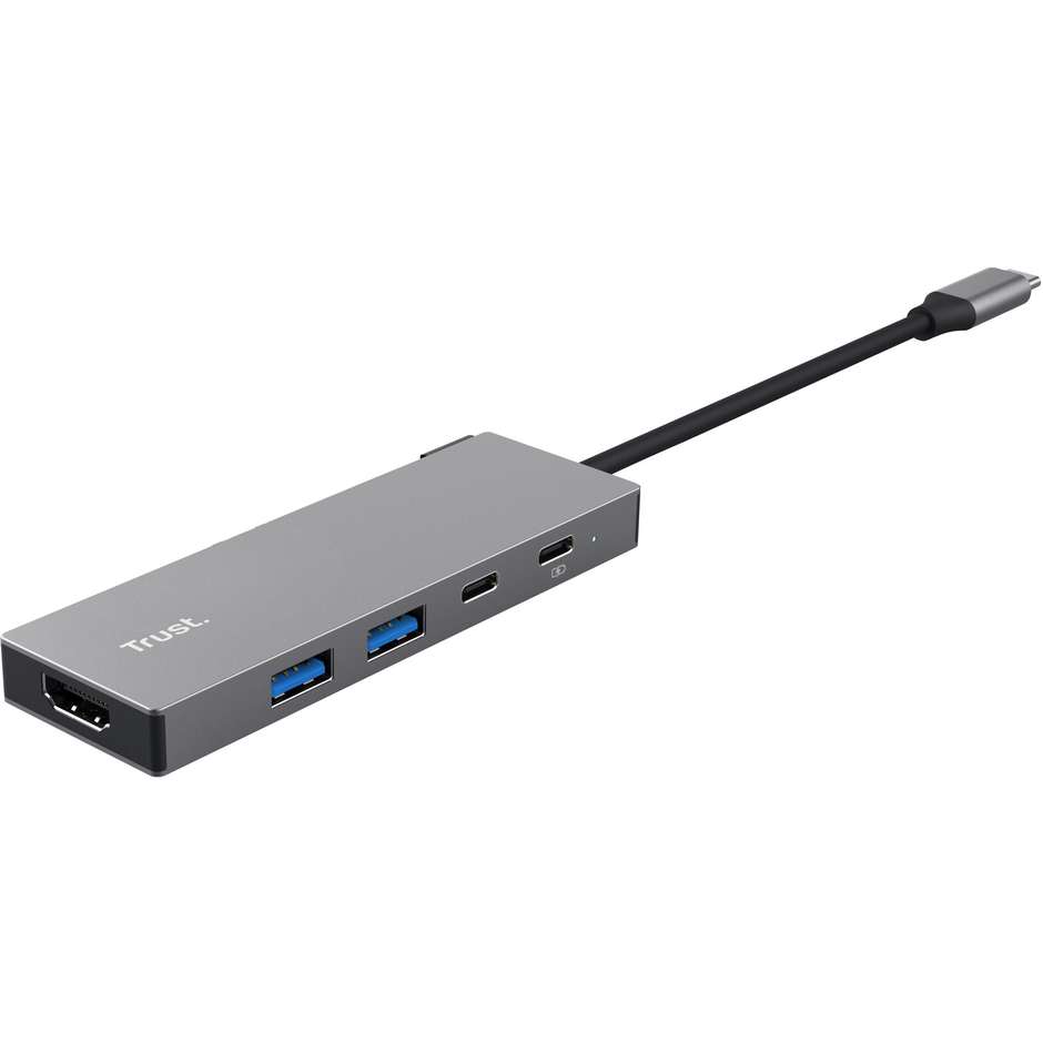 Trust Dalyx 26062 Hub USB-C 5 Porte con HDMI e USB 3.2 Grigio