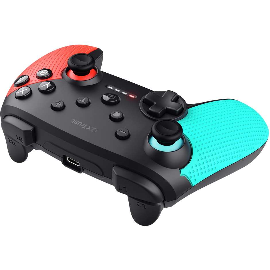 Trust Gaming GXT 1246B (25427) Gamepad Wireless Bluetooth con Vibrazione Reflex e Sensore di Movimento per Nintendo Switch e Switch Lite Nero e Blu