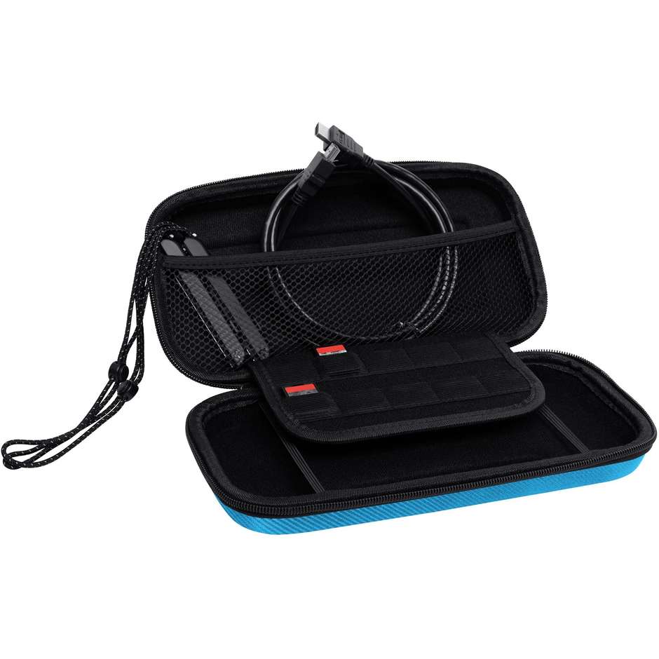 Trust Gaming GXT 1248S (25418) Custodia Rigida Protettiva Antiurto Edizione Speciale per Nintendo Switch, Switch Lite e Switch OLED Nero con Dettagli Blu e Rosso