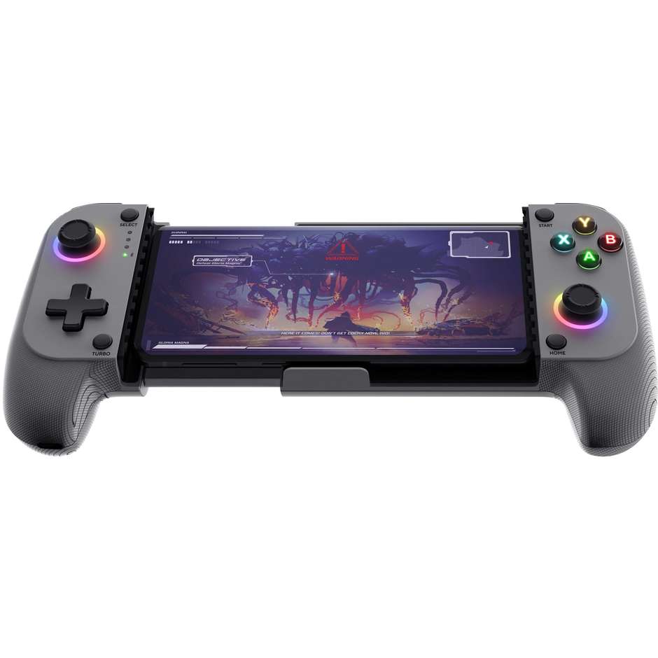 Trust Gaming GXT 735G Mylox (25649) Gamepad Wireless Bluetooth con Supporto per Smartphone Tasti Turbo e Batteria Ricaricabile 600 mAh per Android e iOS Nero