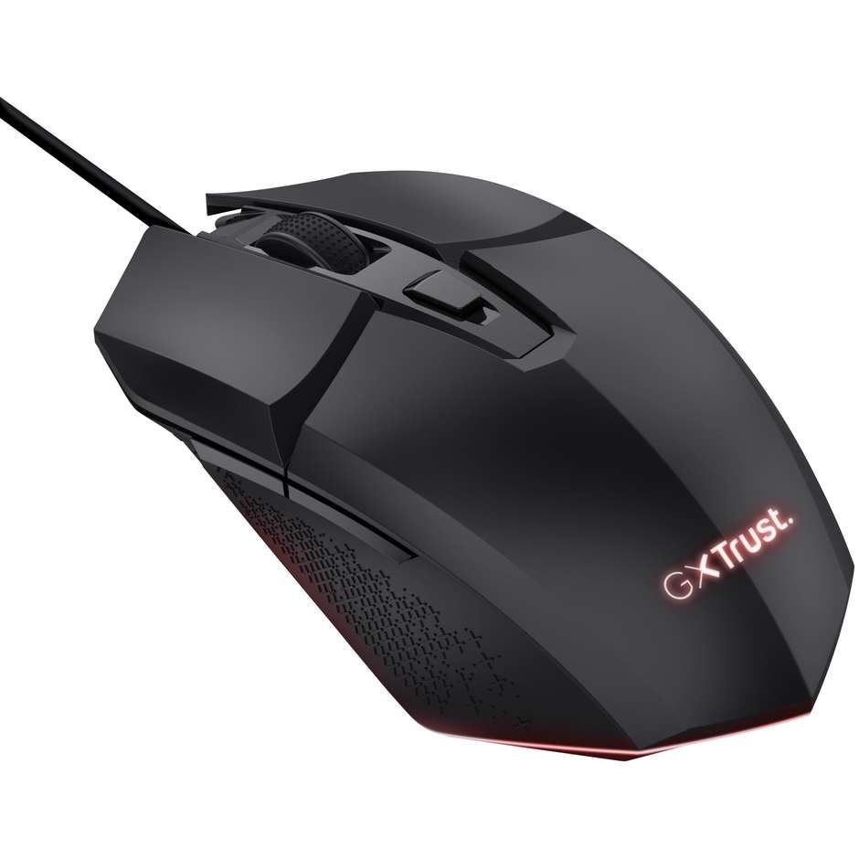 Trust GXT 109 Felox Mouse Gaming Cablato USB 6400 DPI LED RGB 6 Tasti Nero