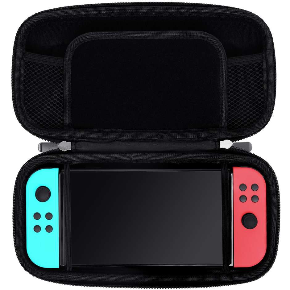 Trust GXT 1248S custodia rigida per Nintendo Switch, Lite e OLED, nera blu e rossa