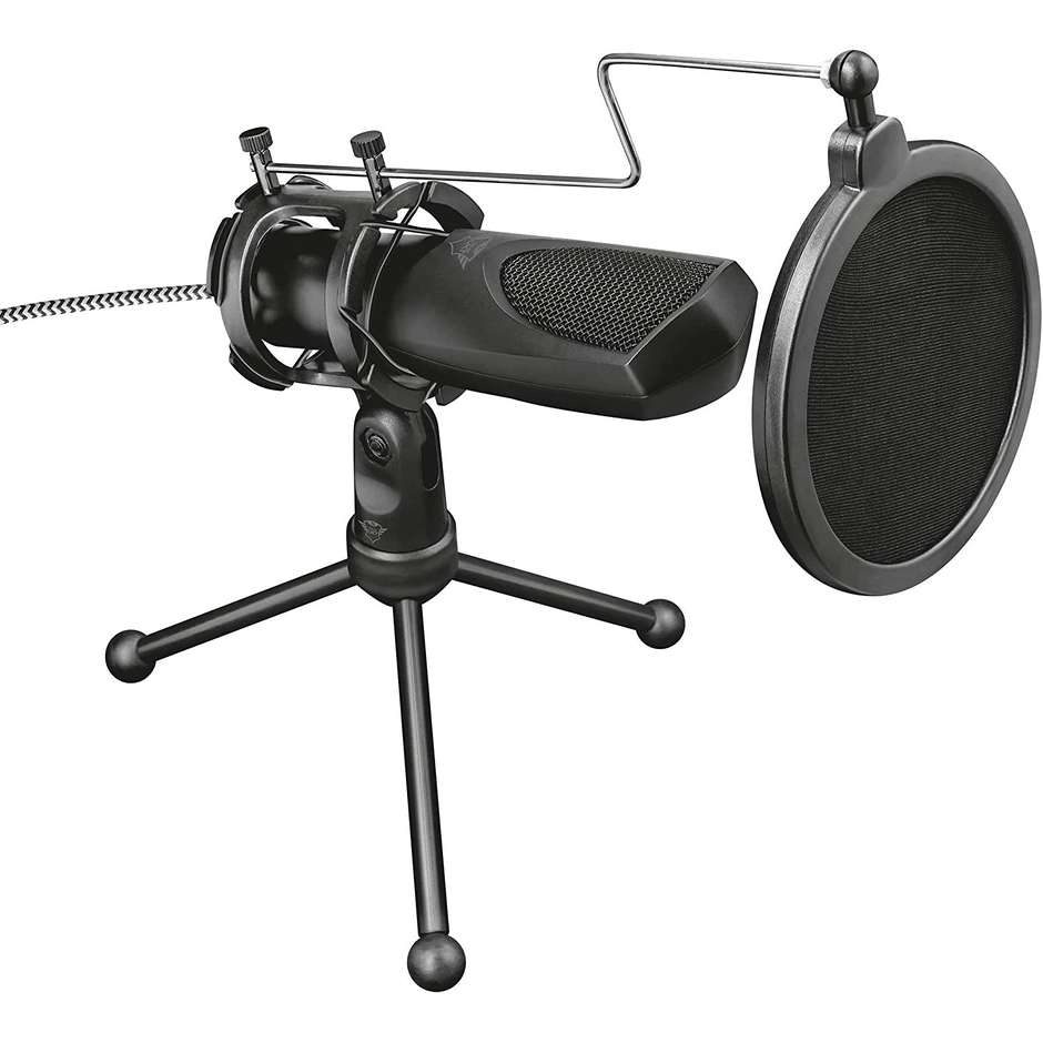 Trust GXT 232 Mantis microfono USB omnidirezionale nero con supporto da scrivania
