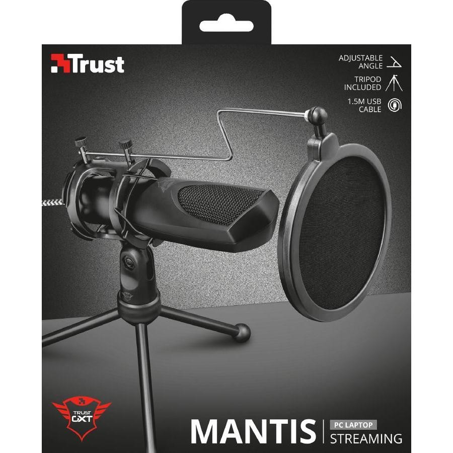Trust GXT 232 Mantis microfono USB omnidirezionale nero con supporto da scrivania