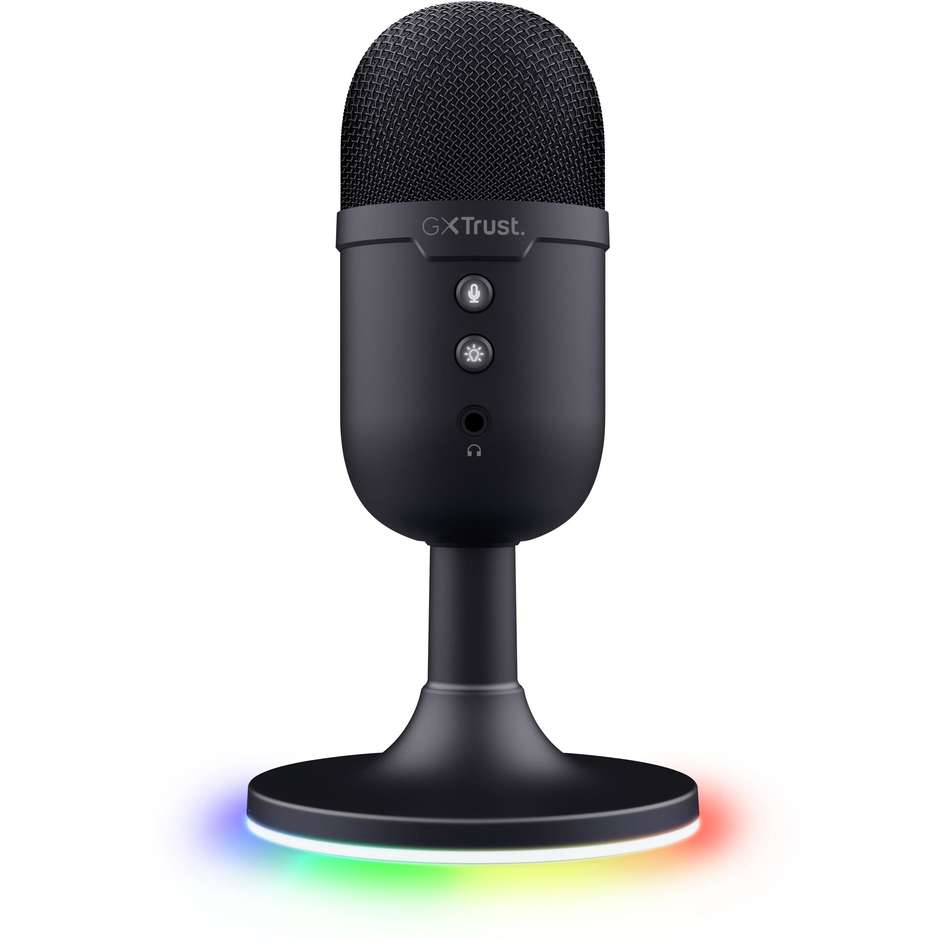 Trust GXT 234P Yunix Microfono USB da Tavolo Compatto per Gaming e Podcasting con Filtro Antipop Nero (25372)