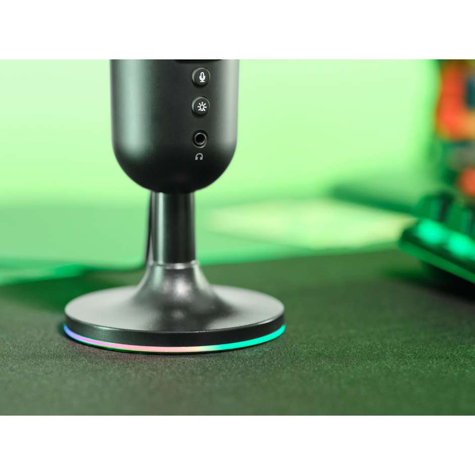 Trust GXT 234P Yunix Microfono USB da Tavolo Compatto per Gaming e Podcasting con Filtro Antipop Nero (25372)