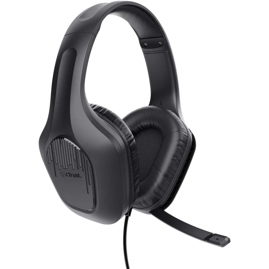 Trust GXT 415 Zirox Cuffie Gaming Cablate Over-Ear con Driver da 50mm e Microfono Ribaltabile Jack 3.5mm - Nero