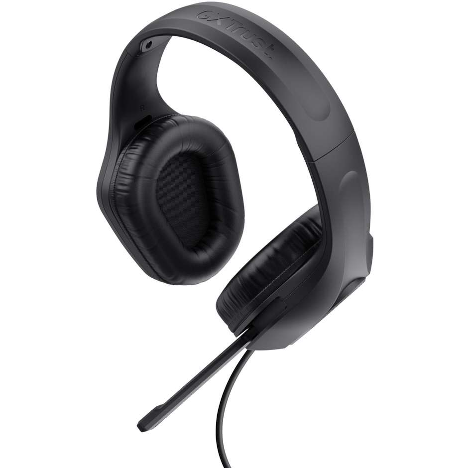 Trust GXT 415 Zirox Cuffie Gaming Cablate Over-Ear con Driver da 50mm e Microfono Ribaltabile Jack 3.5mm - Nero
