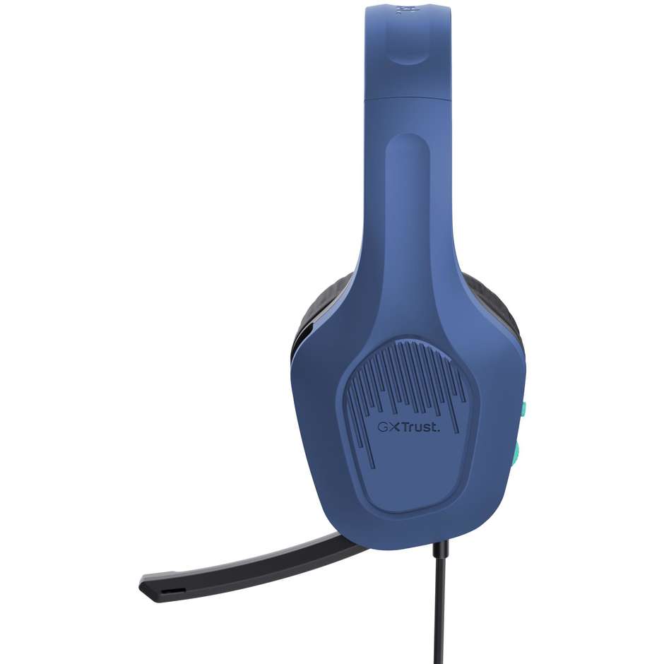 Trust GXT 415B Zirox (24991) Cuffie Gaming Cablate Over-Ear Driver 50 mm Jack 3.5 mm Blu
