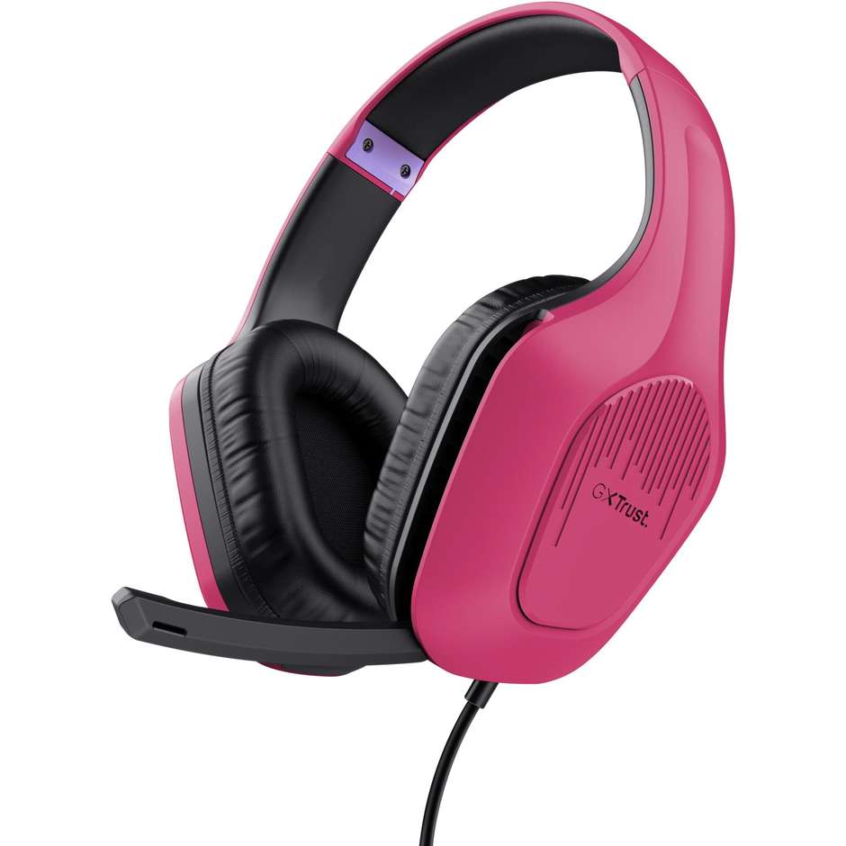 Trust GXT 415P Zirox Cuffie gaming stereo 50 mm jack 3,5 mm Powerful Pink