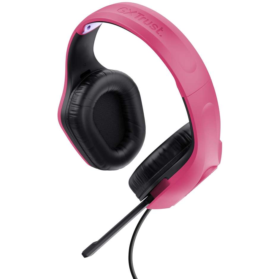 Trust GXT 415P Zirox Cuffie gaming stereo 50 mm jack 3,5 mm Powerful Pink