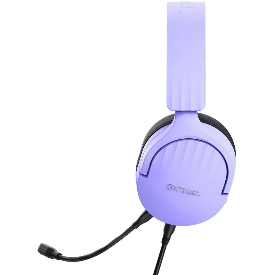 Trust GXT 489P FAYZO Cuffie Cablato A Padiglione Gaming Colore Nero, Viola