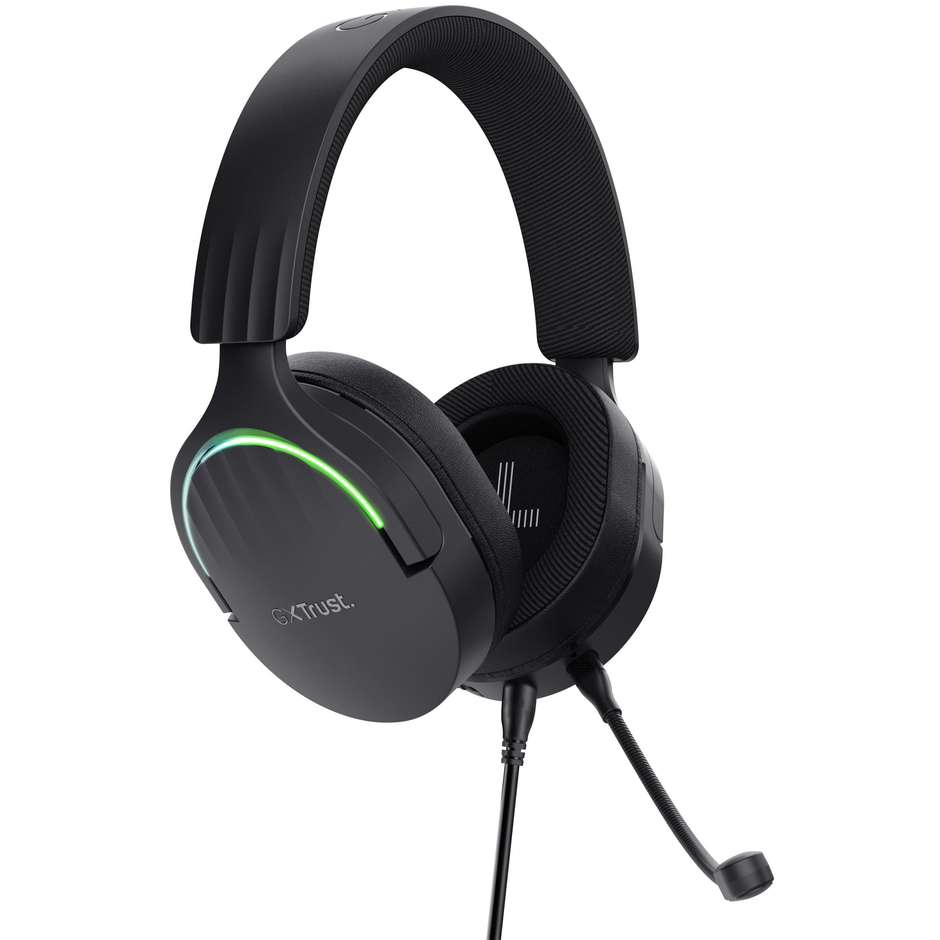 Trust GXT 490 FAYZO 7.1 (24900) Cuffie Gaming USB Surround 7.1 con Illuminazione RGB Nero