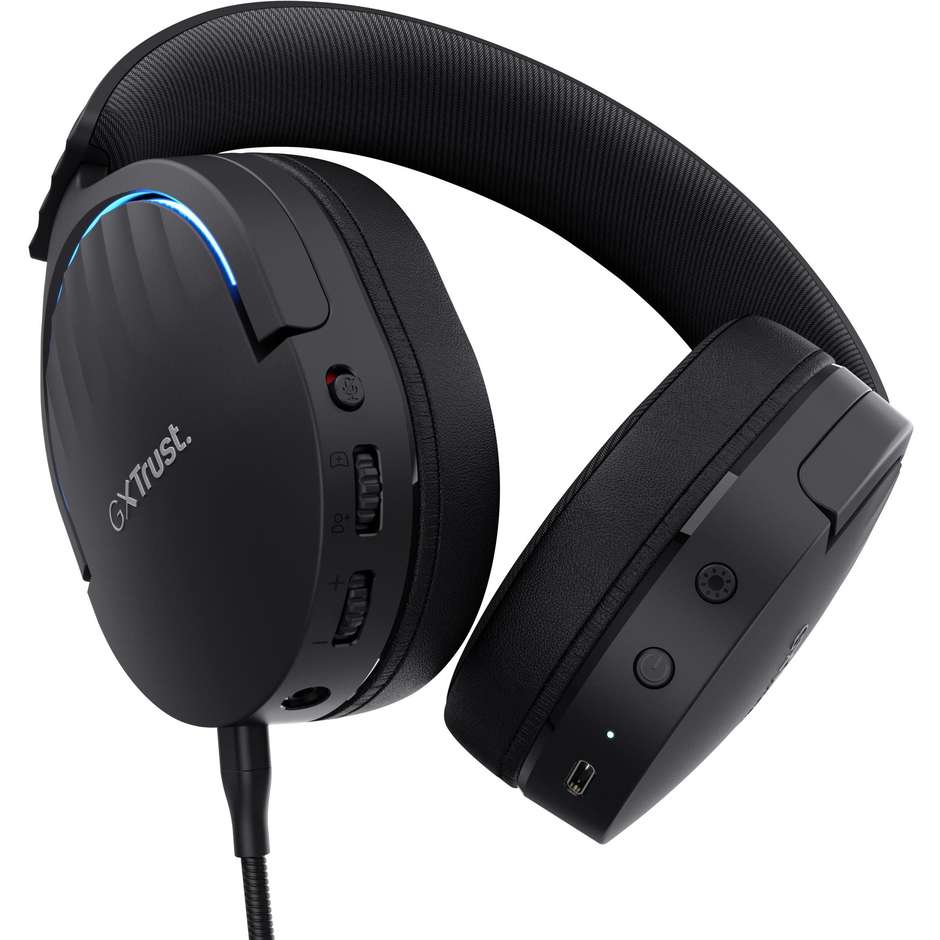 Trust GXT 491 Fayzo Cuffie gaming dual wireless 2,4 GHz Bluetooth 50 mm nere