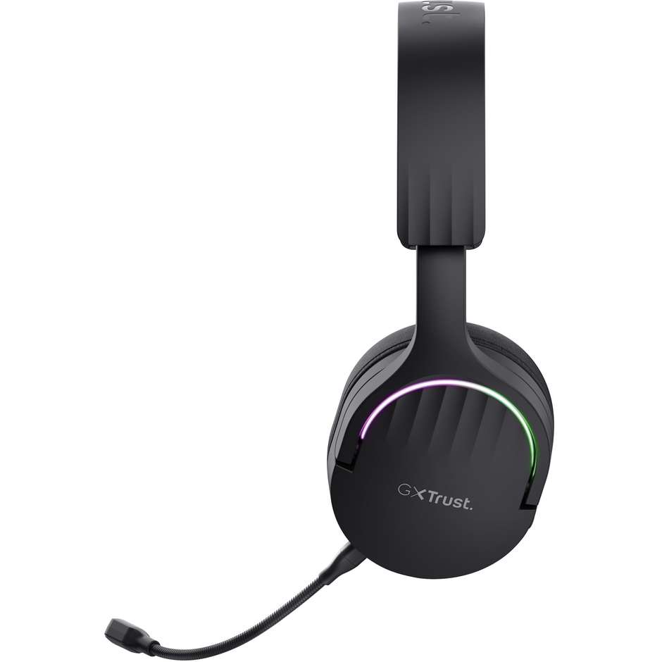 Trust GXT 491 Fayzo Cuffie Gaming Wireless Dual Mode 2.4GHz e Bluetooth con Driver 50mm Surround 7.1 e Illuminazione RGB - Nero