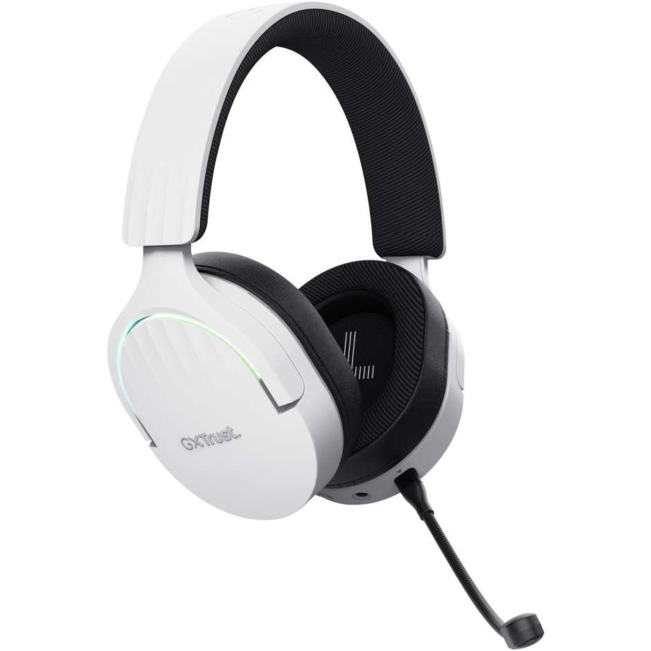 Trust GXT 491W Fayzo Cuffie Gaming Wireless Dual Mode 2.4GHz e Bluetooth con Driver 50mm Surround 7.1 e Illuminazione RGB - Bianco