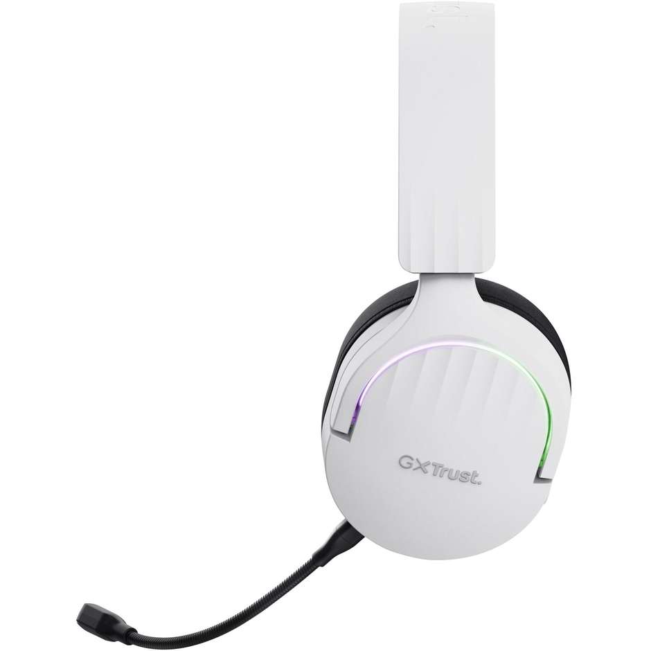 Trust GXT 491W Fayzo Cuffie Gaming Wireless Dual Mode 2.4GHz e Bluetooth con Driver 50mm Surround 7.1 e Illuminazione RGB - Bianco