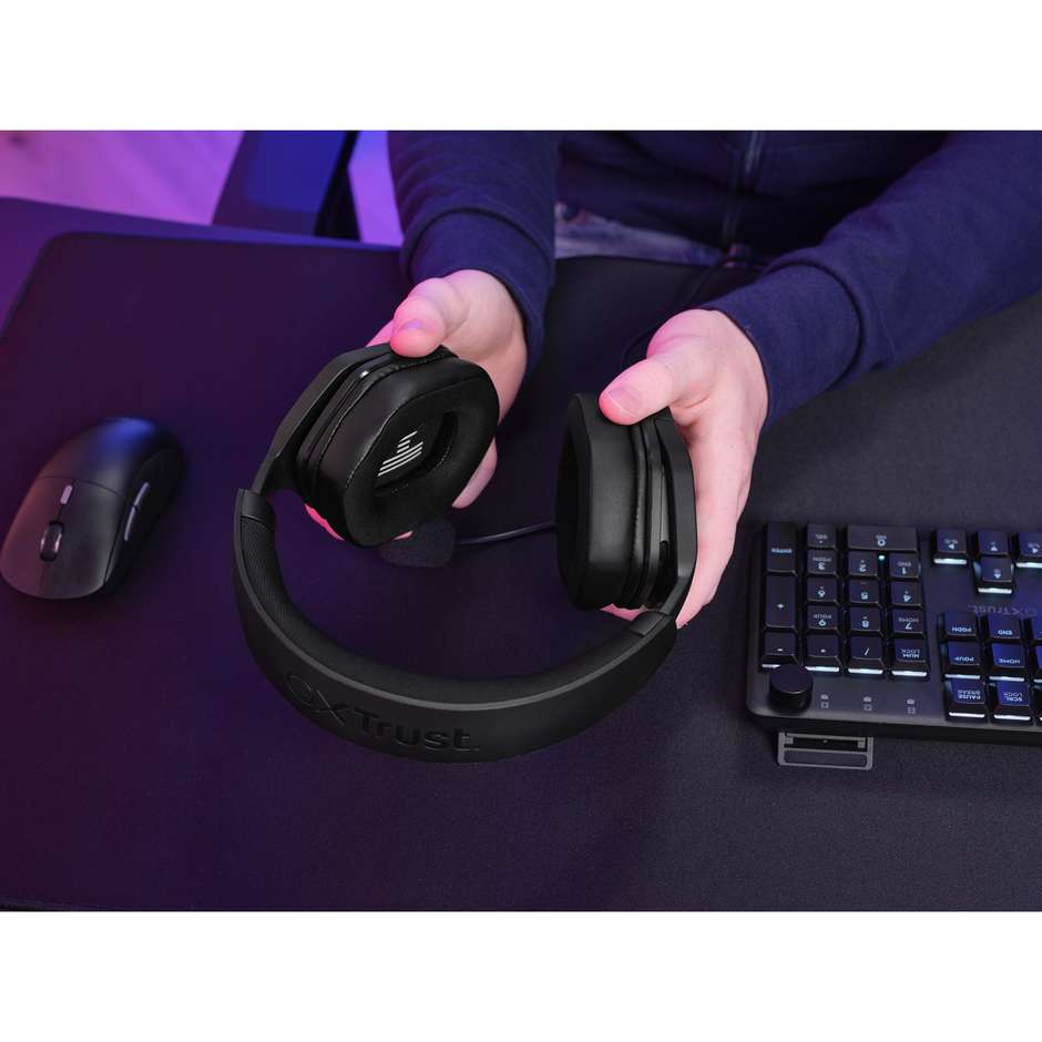 Trust GXT 492 Carus (25447) Cuffie Gaming Cablate Over-Ear Driver 50 mm Nero