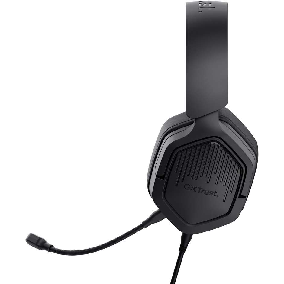 Trust GXT 492 Carus Cuffie Gaming Cablate Over-Ear con Driver da 50mm Microfono Flessibile Jack 3.5mm - Nero