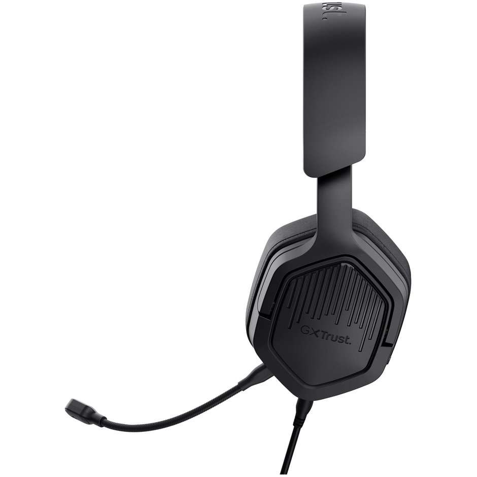 Trust GXT 492 Carus Cuffie Gaming Cablate Over-Ear con Driver da 50mm Microfono Flessibile Jack 3.5mm - Nero