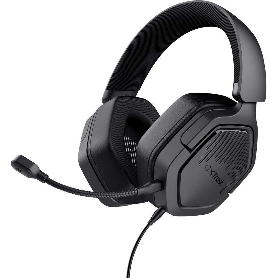 Trust GXT 492 Carus Cuffie gaming stereo 50 mm jack 3,5 mm microfono removibile nere