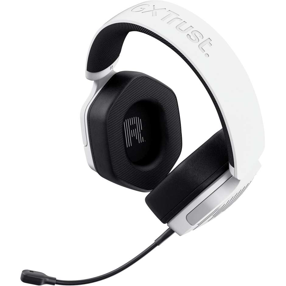 Trust GXT 492W Carus Cuffie Gaming Cablate Over-Ear con Driver da 50mm Microfono Flessibile Jack 3.5mm - Bianco