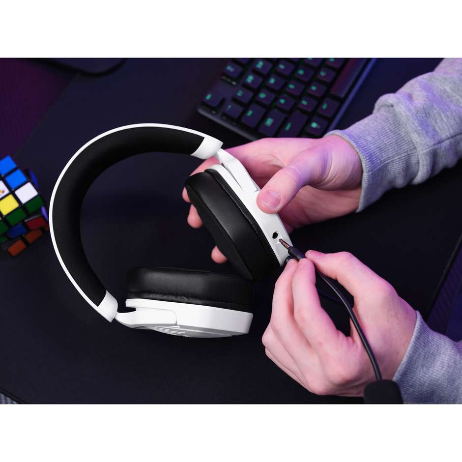Trust GXT 492W Carus Cuffie Gaming Cablate Over-Ear con Driver da 50mm Microfono Flessibile Jack 3.5mm - Bianco