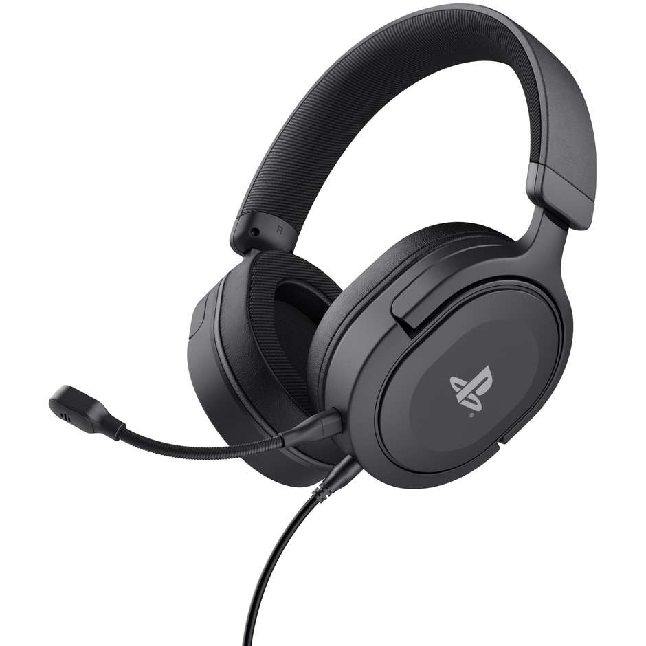 Trust GXT 498 Forta Cuffie Gaming Cablate per PlayStation PS5 e PS4 con Driver 50mm e Microfono Staccabile Jack 3.5mm - Nero