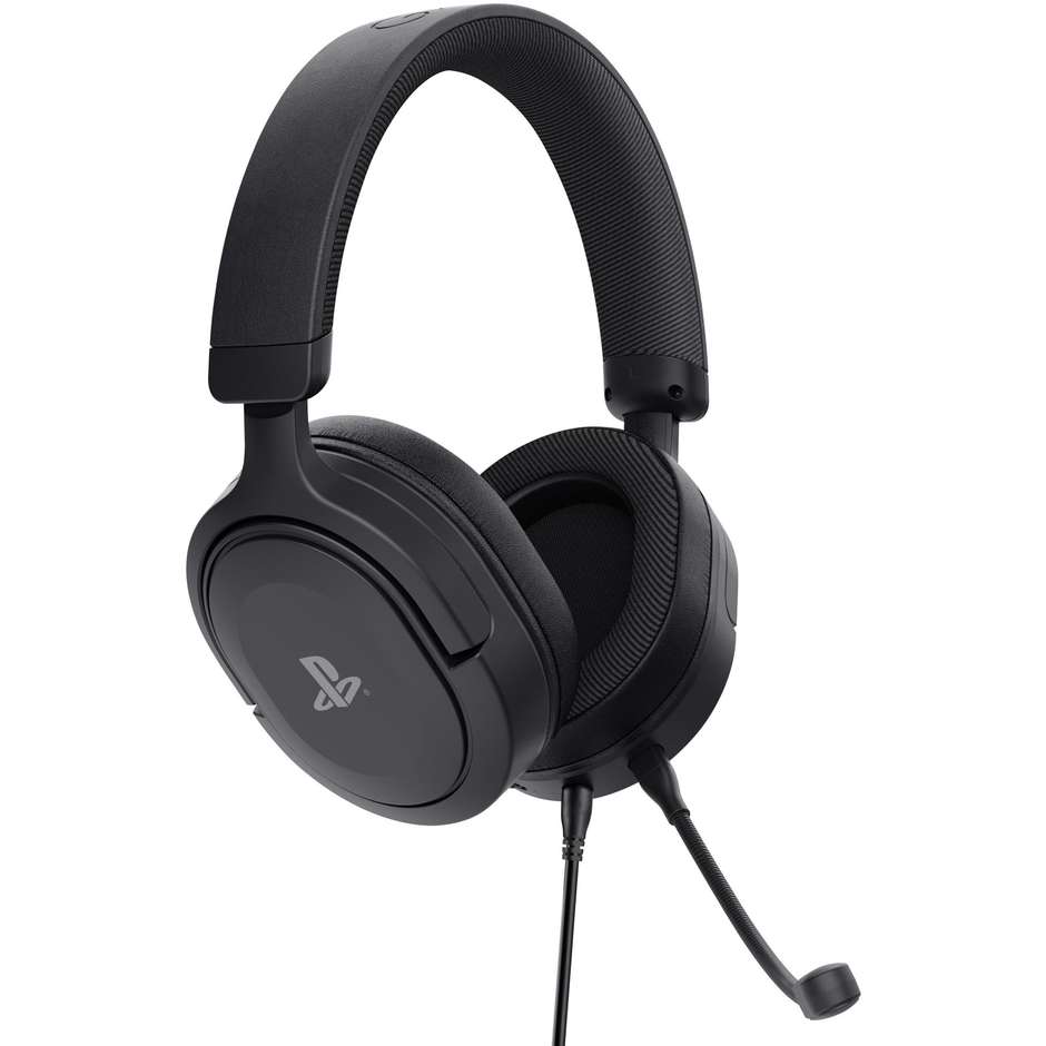 Trust GXT 498 Forta Cuffie Gaming Cablate per PlayStation PS5 e PS4 con Driver 50mm e Microfono Staccabile Jack 3.5mm - Nero