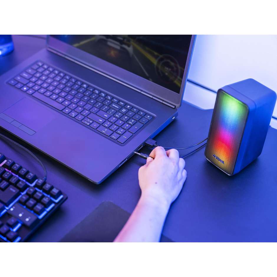 Trust GXT 611 Wezz (24587) Altoparlanti Stereo PC Gaming 2.0 12 W con Illuminazione RGB Nero