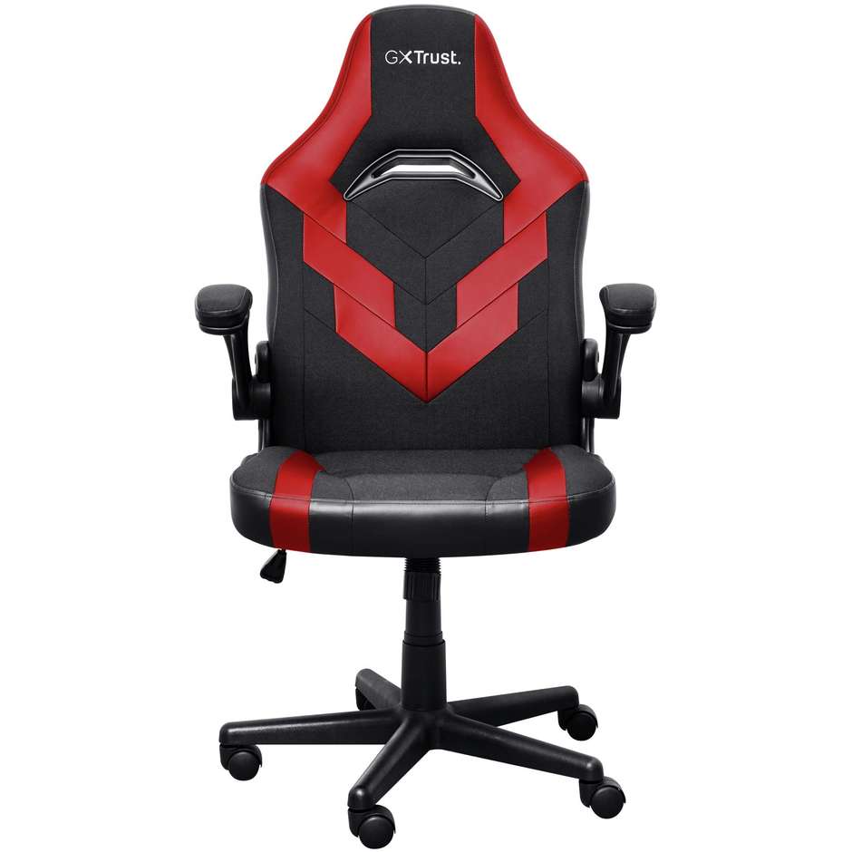 Trust GXT 703R RIYE Sedia da Gaming Ergonomica con Braccioli Sollevabili Schiuma ad Alta Densità Nero e Rosso 24986