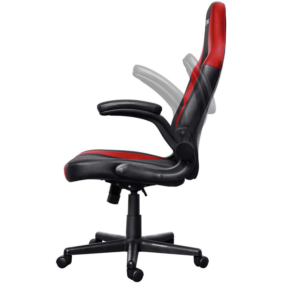 Trust GXT 703R Riye sedia gaming nera e rossa, portata 140 kg