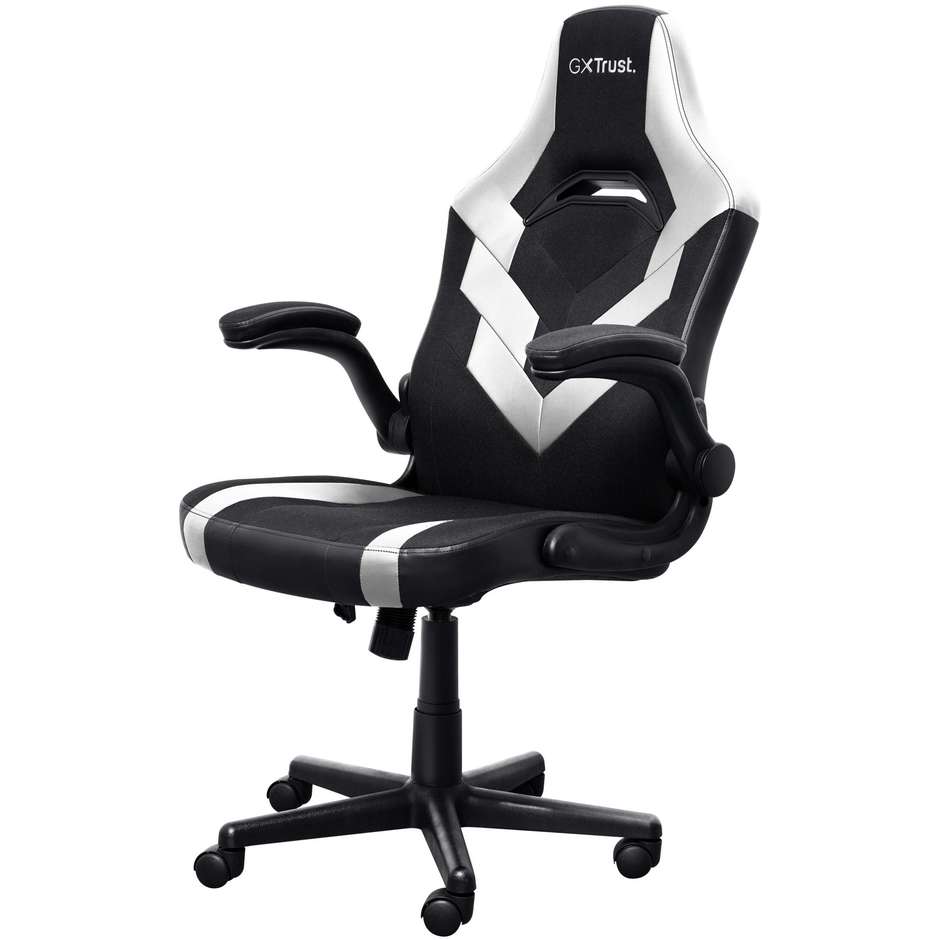 Trust GXT 703W Riye sedia gaming nera e bianca, portata 140 kg