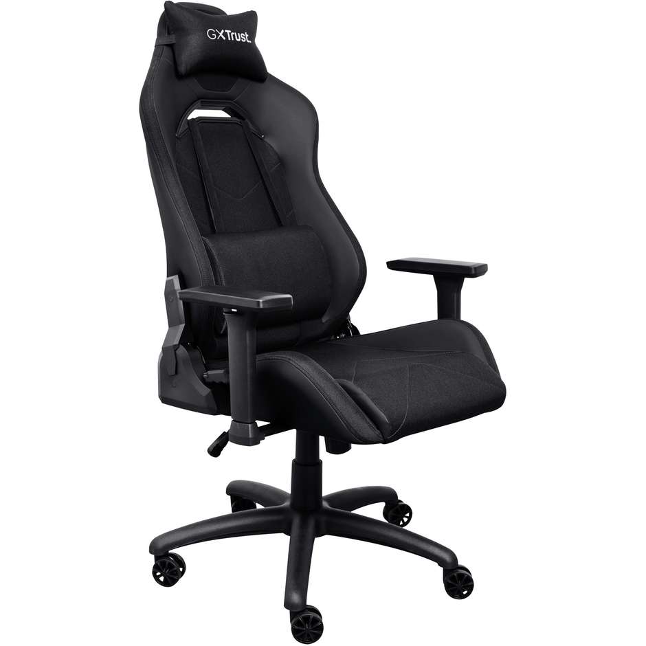 Trust GXT 714 RUYA Sedia da Gaming Ergonomica con Schienale Alto e Cuscini Lombare e Cervicale Nero 24908