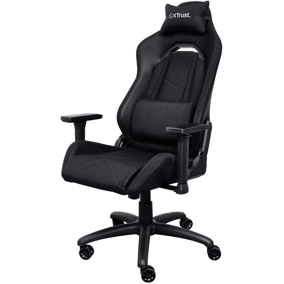Trust GXT 714 RUYA Sedia da Gaming Ergonomica con Schienale Alto e Cuscini Lombare e Cervicale Nero 24908