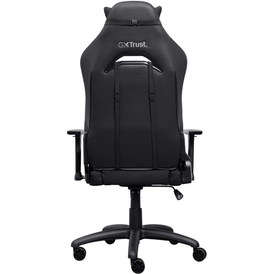 Trust GXT 714 RUYA Sedia da Gaming Ergonomica con Schienale Alto e Cuscini Lombare e Cervicale Nero 24908