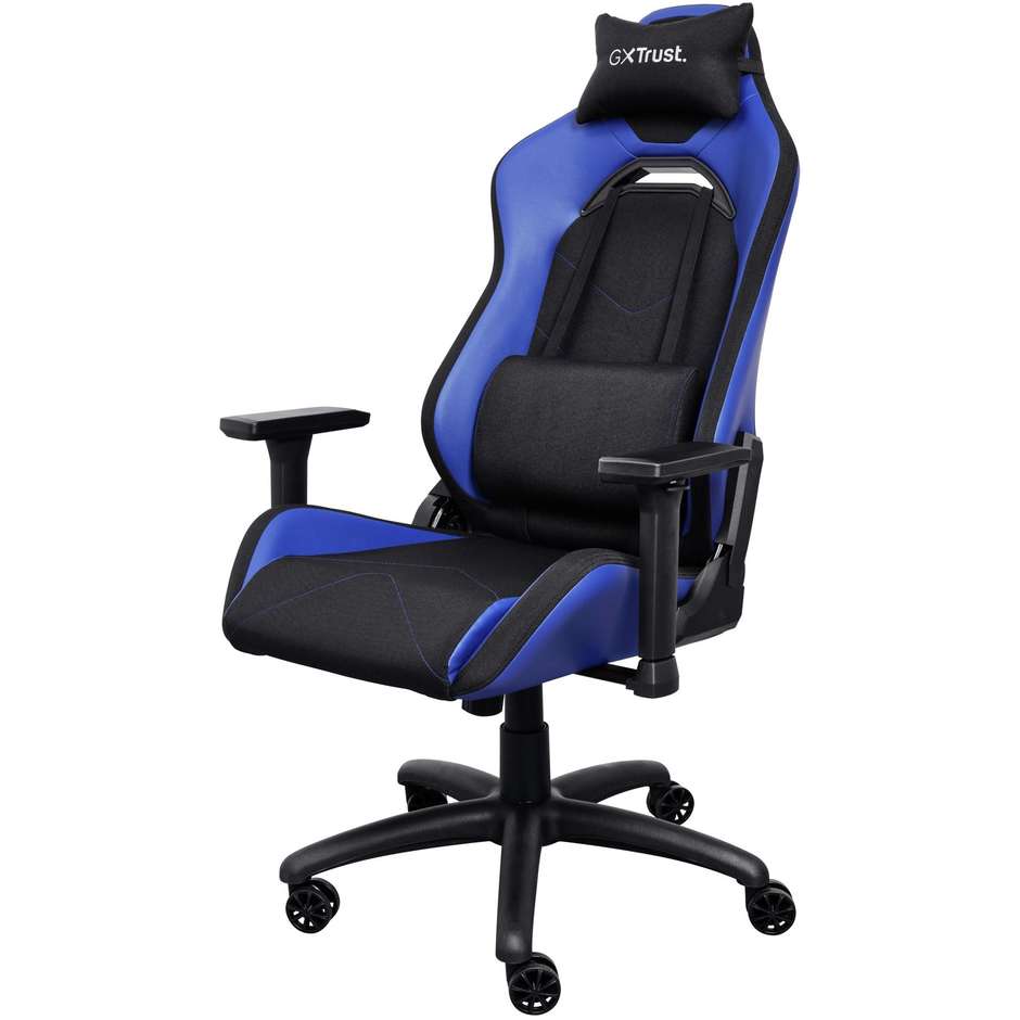 Trust GXT 714 RUYA Sedia da Gaming Ergonomica con Schienale Regolabile Cuscini e Telaio FSC Nero e Blu 25131