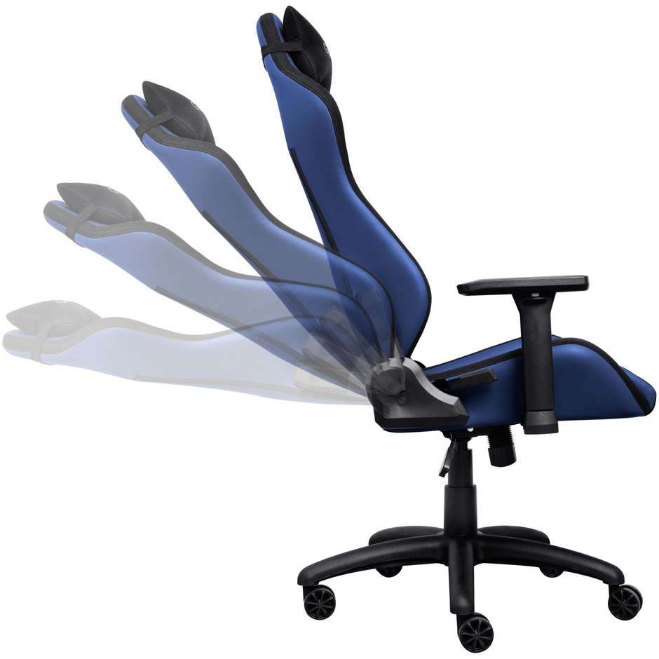 Trust GXT 714 RUYA Sedia da Gaming Ergonomica con Schienale Regolabile Cuscini e Telaio FSC Nero e Blu 25131