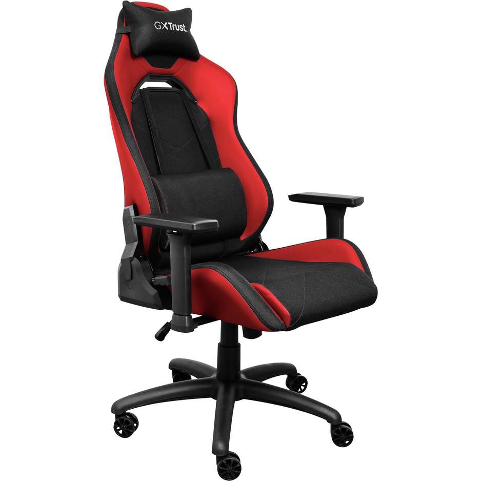 Trust GXT 714 RUYA Sedia da Gaming Ergonomica Schienale Reclinabile con Cuscini Nero e Rosso 25064
