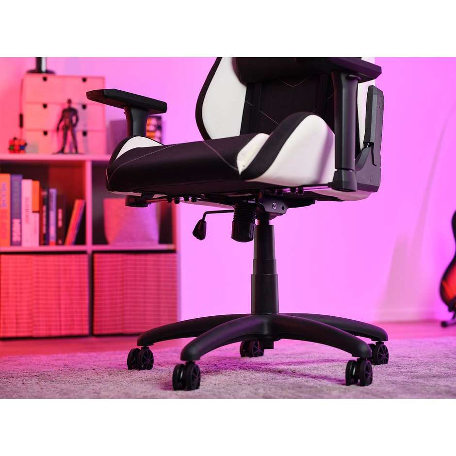Trust GXT 714 Ruya sedia gaming nera e bianca, portata 150 kg