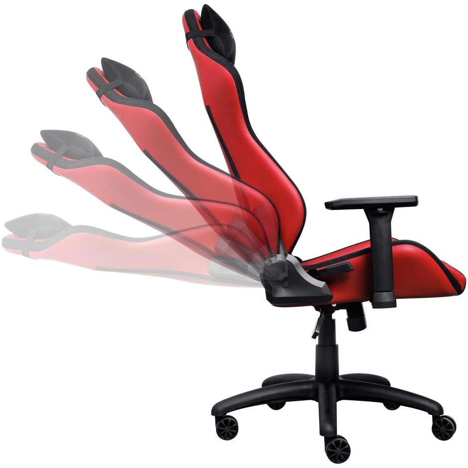 Trust GXT 714 Ruya sedia gaming nera e rossa, portata 150 kg