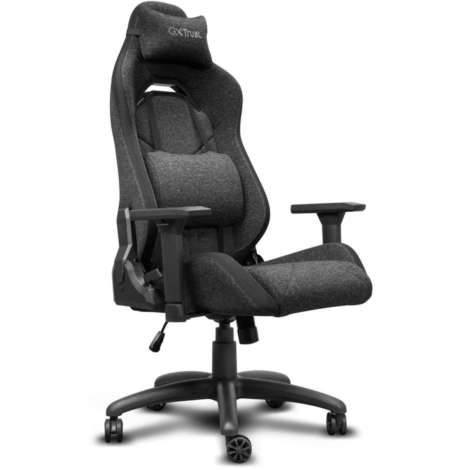 Trust GXT 723 Ruya Sedia da Gaming in Tessuto Traspirante Grigia Struttura FSC Cuscini Regolabili 25439