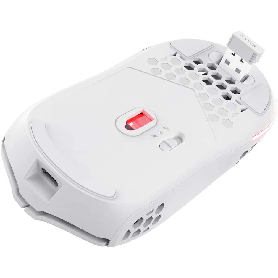 Trust GXT 929 Helox mouse gaming wireless 4800 DPI bianco