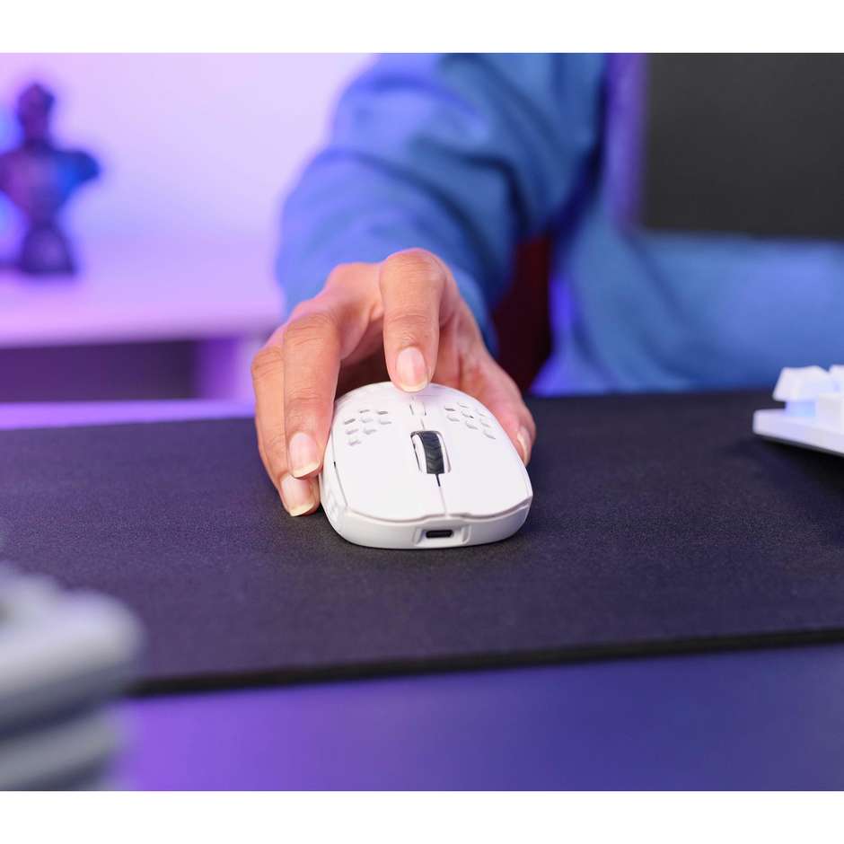 Trust GXT 929 Helox mouse gaming wireless 4800 DPI bianco