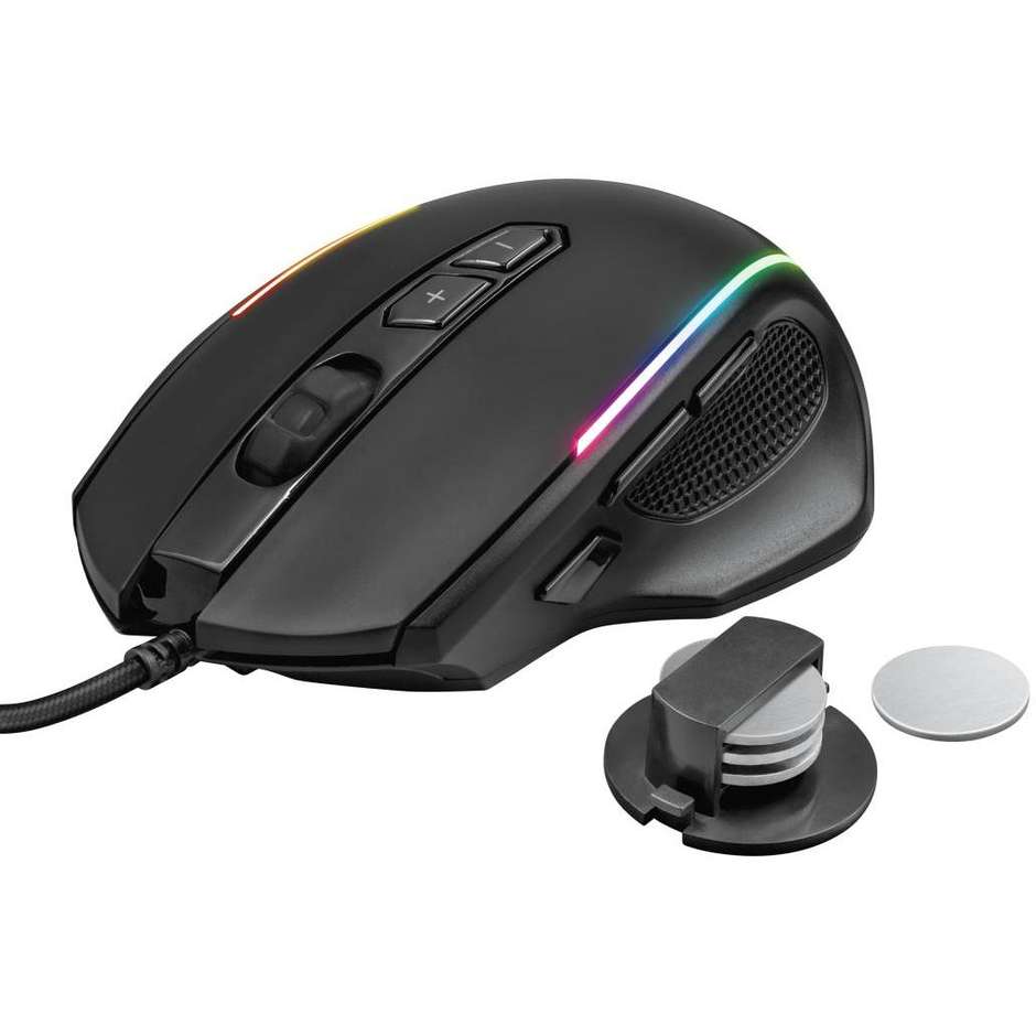 Trust GXT165 CELOX RGB Mouse ergonomico USB colore nero